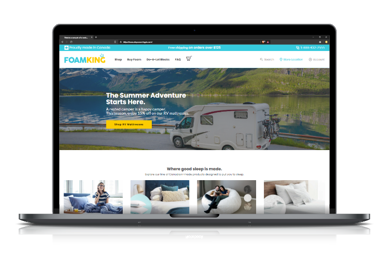 Foam King website preview