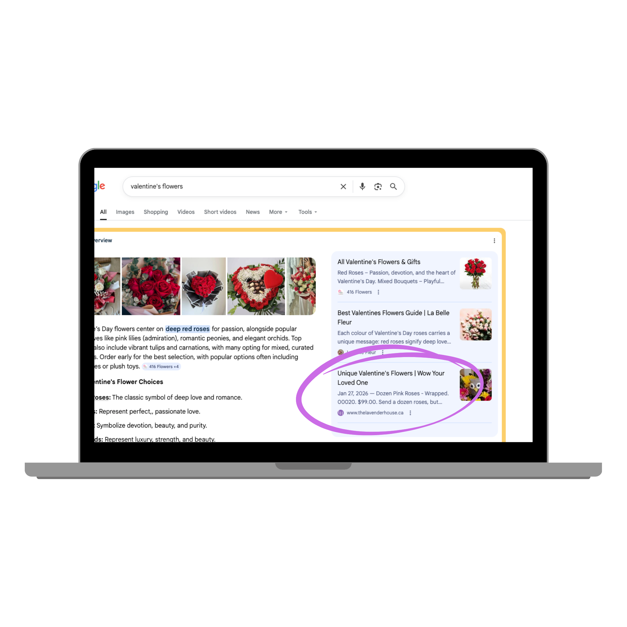 AI Search Optimization Edmonton results for the Lavender House 